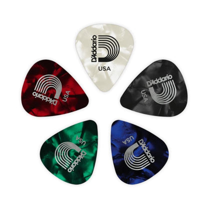 daddario picks pack of 10 d'addario classic pearl celluloid 1.25mm extra heavy gauge assortment pack    