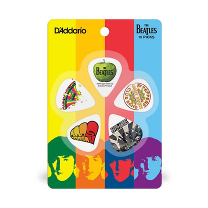 daddario picks thin gauge .50mm d'addario the beatles classic album guitar picks- pack of 10      