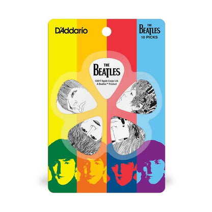 daddario picks thin gauge .50mm d'addario the beatles revolver guitar picks- pack of 10      