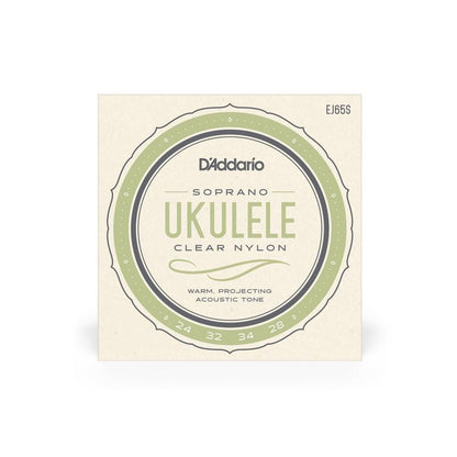 daddario ukulele strings d'addario ej65s soprano ukulele string set