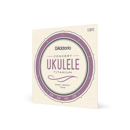 daddario ukulele strings d'addario ej87c concert ukulele string set