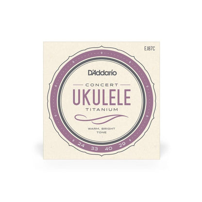 daddario ukulele strings d'addario ej87c concert ukulele string set