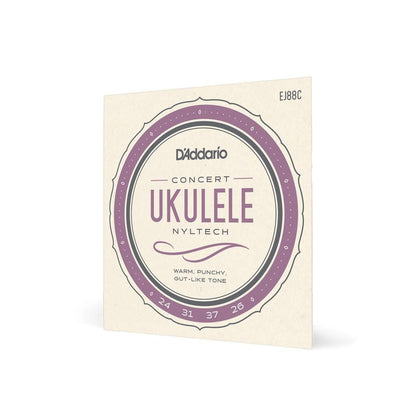 daddario ukulele strings d'addario ej88c concert ukulele string set