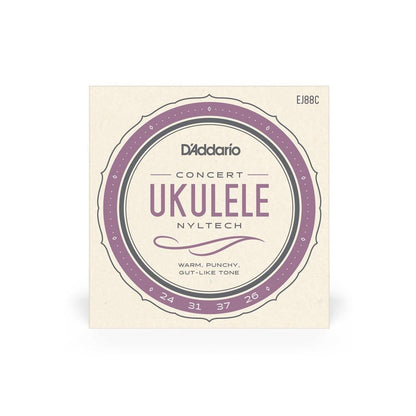 daddario ukulele strings d'addario ej88c concert ukulele string set