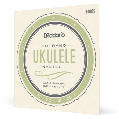 daddario ukulele strings d'addario ej88s nyltech soprano ukulele strings