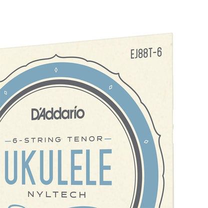 daddario ukulele strings d'addario ej88t 6 tenor 6 string ukulele string set