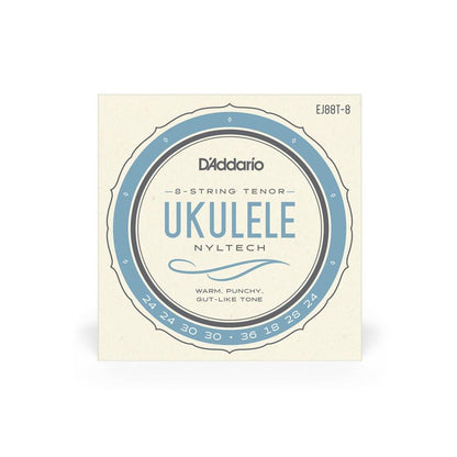 daddario ukulele strings d'addario ej88t 8 tenor 8 string ukulele string set