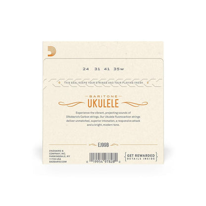 daddario ukulele strings d'addario ej99b baritone ukulele string set