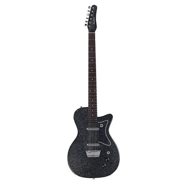 danelectro hollow & semi-hollow electric guitars danelectro baritone semi hollow electric guitars - black metal flake