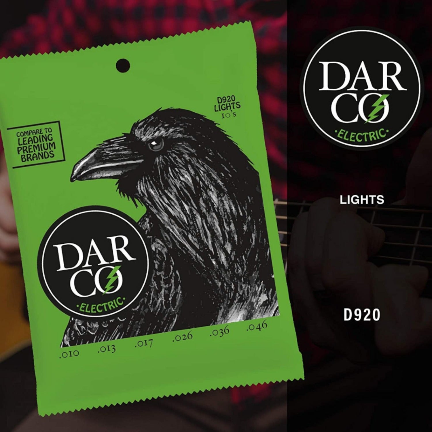 Darco Electric Guitar Strings Darco Nickel Wound Electric Guitar Strings D920 - Light - 10-46