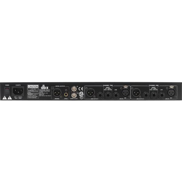dbx Pro Pre Amps dbx Pro 386 Dual Vacuum Tube Preamp with Digital Out Microphone Preamp