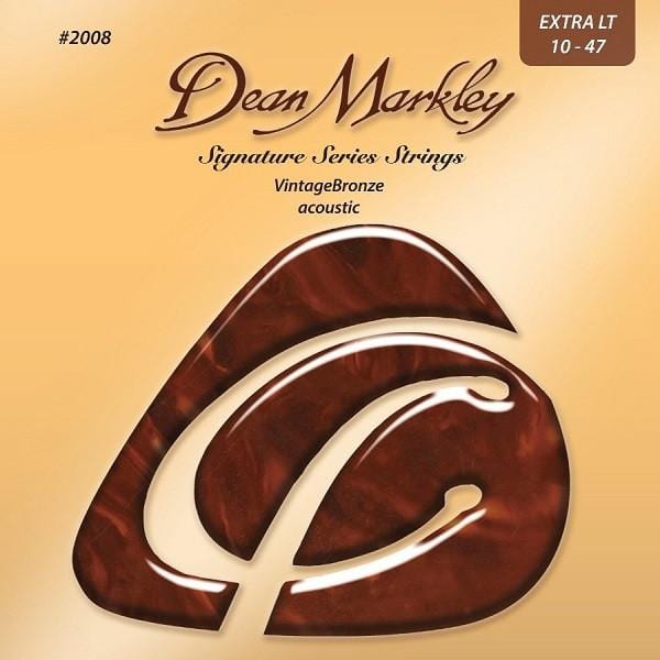 Dean Markley Acoustic Guitar Strings Dean Markley 2008 Vintage Bronze Acoustic Guitar Strings (10-47)