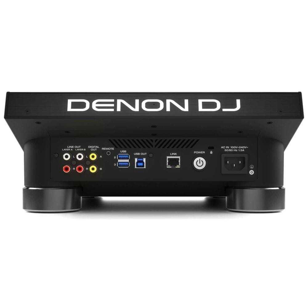 denon dj controller interfaces denon dj sc5000m prime professional dj media player with motorized platter and 7 inch multi-touch display