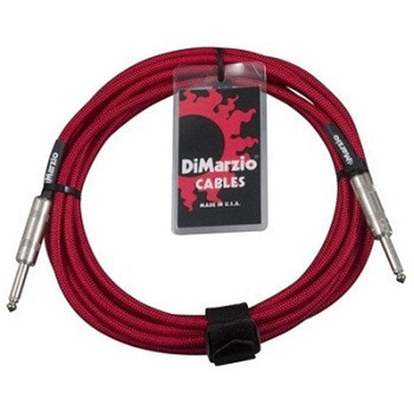 dimarzio guitar cables dimarzio ep1710ssrd 10 foot braided instrument cable red