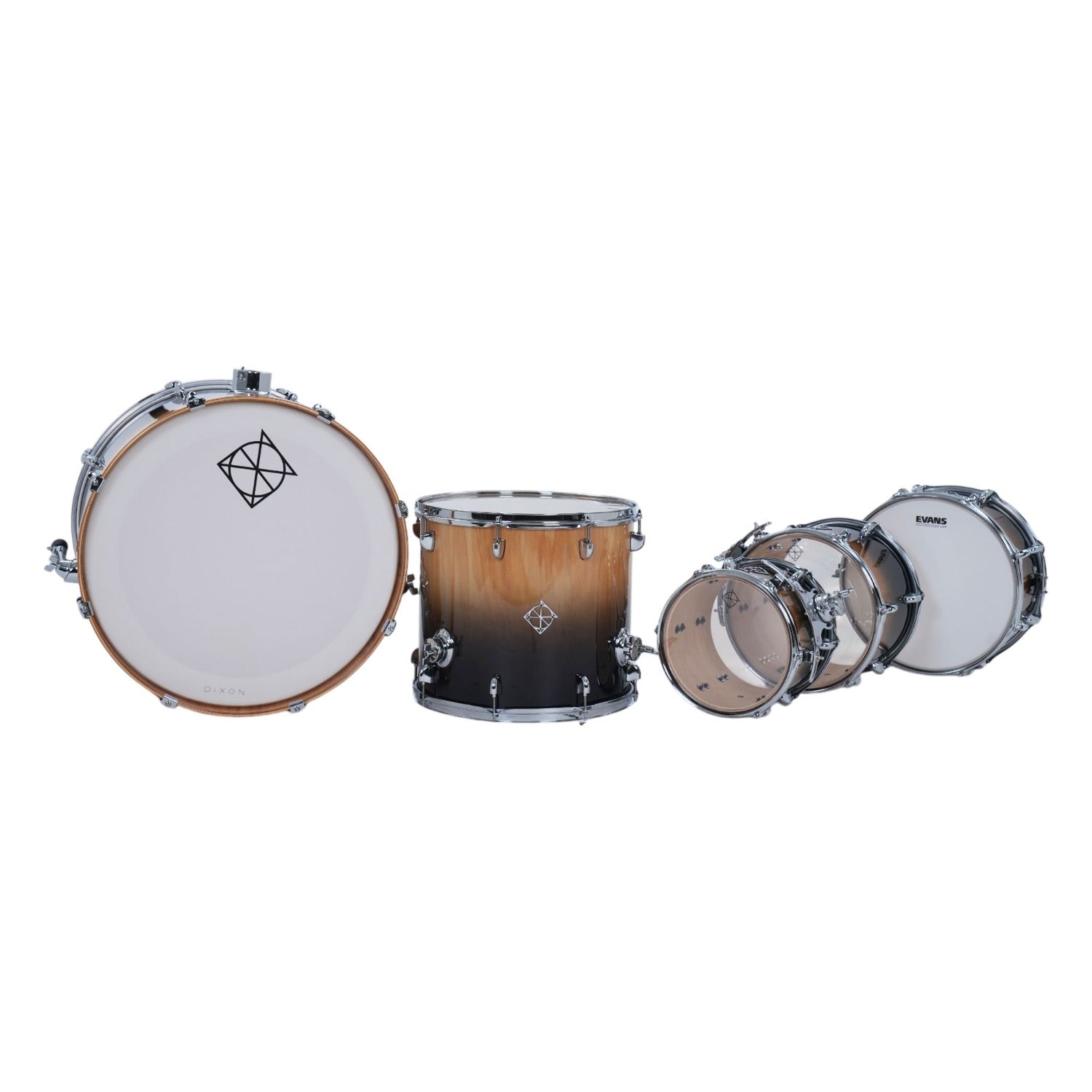 Dixon Acoustic Drum Kits Dixon Fuse 5 Piece Maple Gloss Acoustic Drum Kit