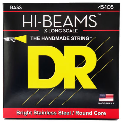 DR Bass Guitar Strings DR LMR-45 Hi-Beam Stainless Steel X-Long Medium Bass Guitar Strings Set - .045-.105