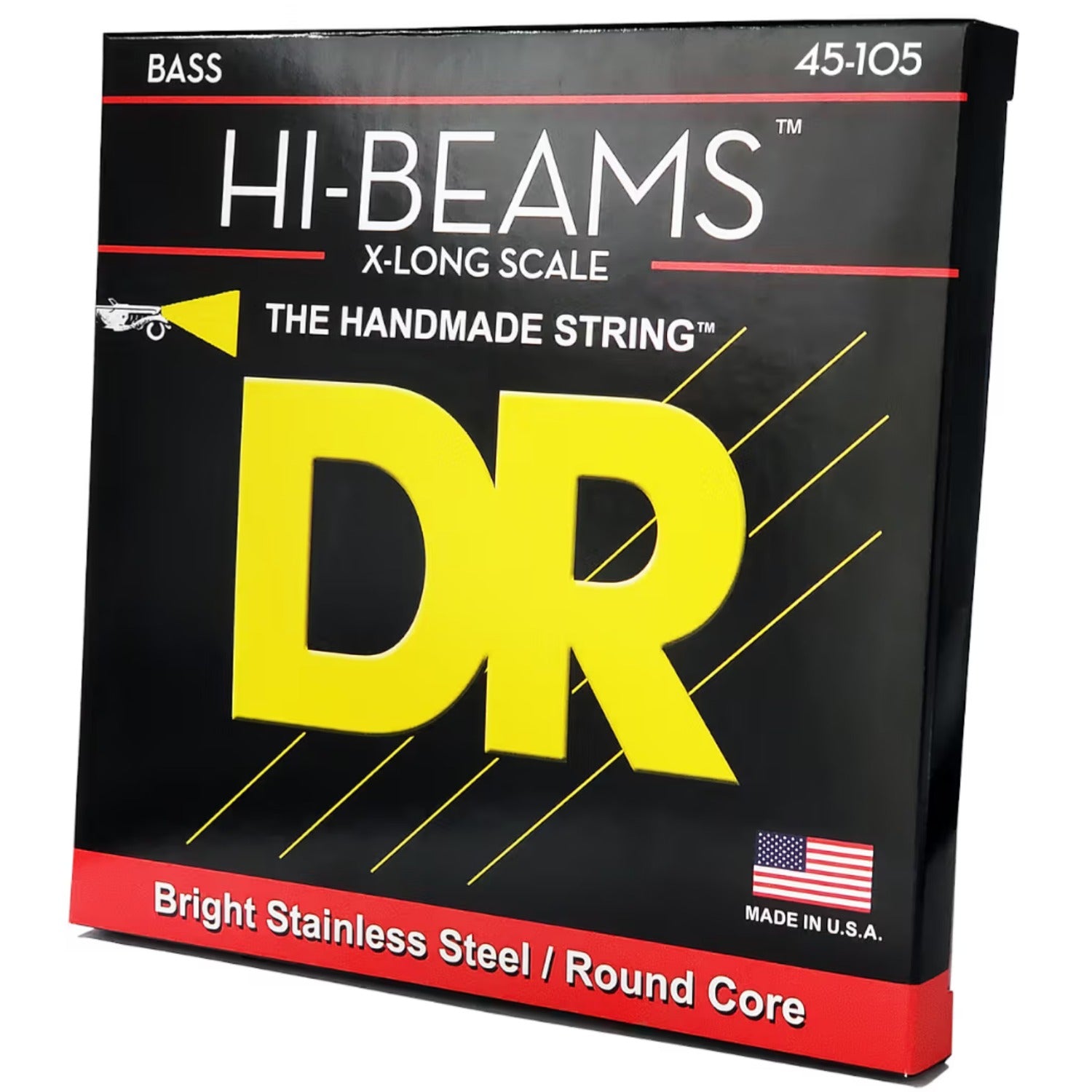 DR Bass Guitar Strings DR LMR-45 Hi-Beam Stainless Steel X-Long Medium Bass Guitar Strings Set - .045-.105