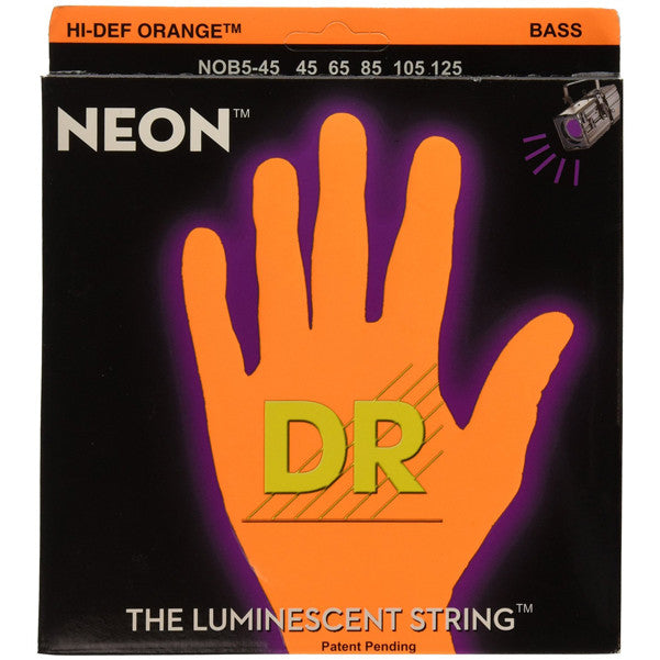 dr bass guitar strings dr nob5-45 bass guitar strings - 5 string, 45-125