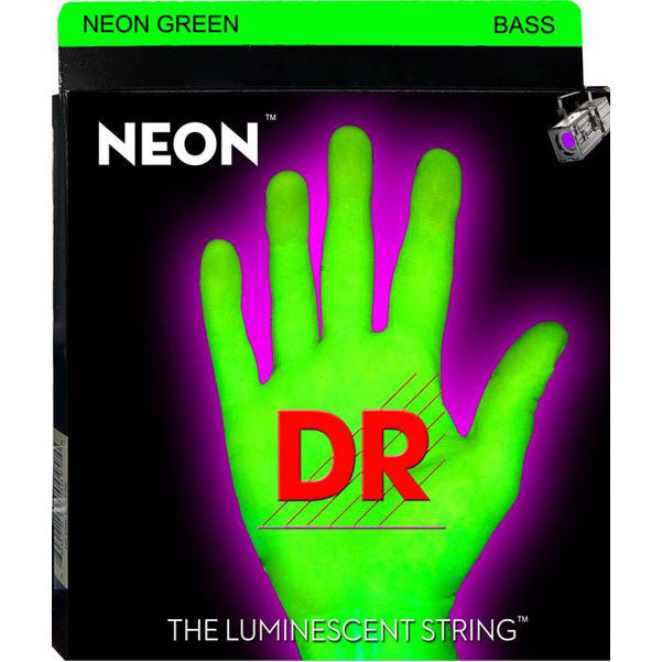 dr bass guitar strings dr strings ngb-5/45 neon hidef green bass superstrings medium 5-string