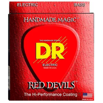 dr bass guitar strings medium 45-105 dr string rdb red devils red colored coated bass guitar strings   