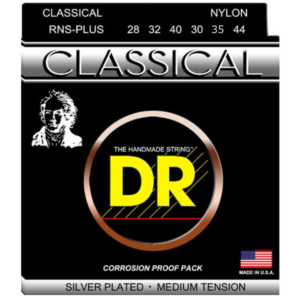 DR Classical Guitar Strings DR Strings RNS PLUS Silver Plated Medium Tension Nylon Strings