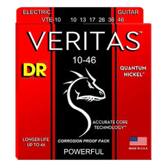 DR Electric Guitar Strings 10-46 Medium DR Strings Veritas Coated Core Technique Electric Guitar Strings