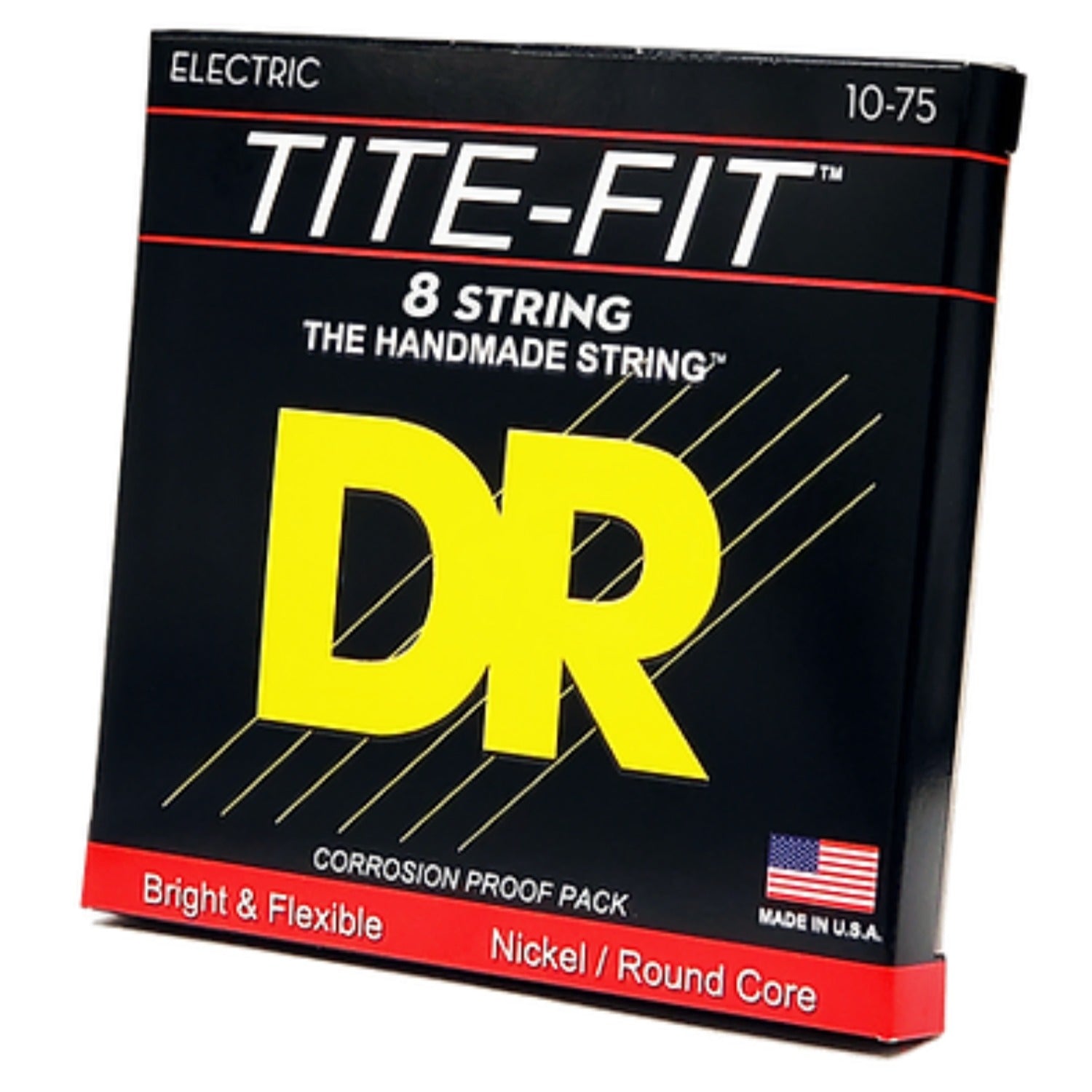 DR Electric Guitar Strings DR String TF8-10 Tite-Fit 8-String Medium Electric Guitar Strings Set - .010-.075