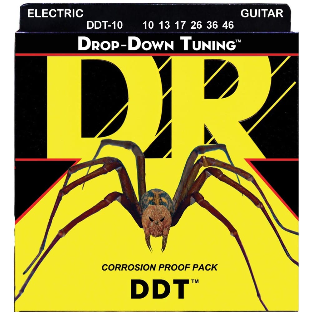 DR Electric Guitar Strings DR Strings DDT-10 Drop Down Tuning Electric Guitar Strings 10-46- Medium