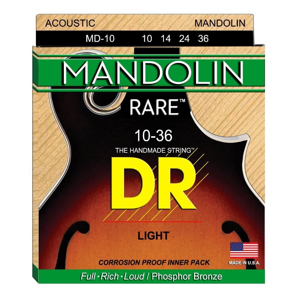 DR Mandolin Strings 10-36 Light DR Strings Rare Phosphor Mandolin Strings