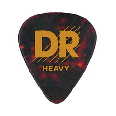 DR Picks Pack Of 6 DR Tortoise Celluloid Heavy Guitar Picks