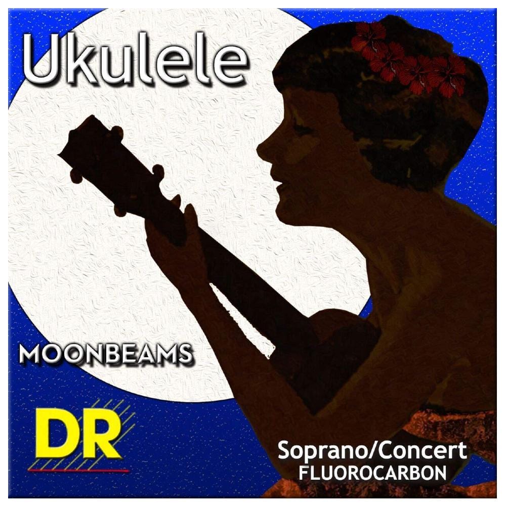DR Ukulele Strings DR Strings UFSC Moonbeams Soprano - Concert Clear Fluorocarbon Ukulele String Set
