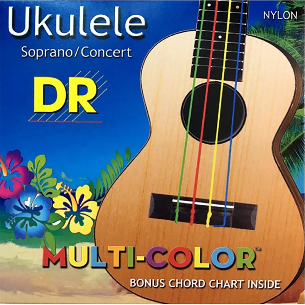 dr ukulele strings dr strings umcsc multi-color soprano/concert nylon ukulele strings
