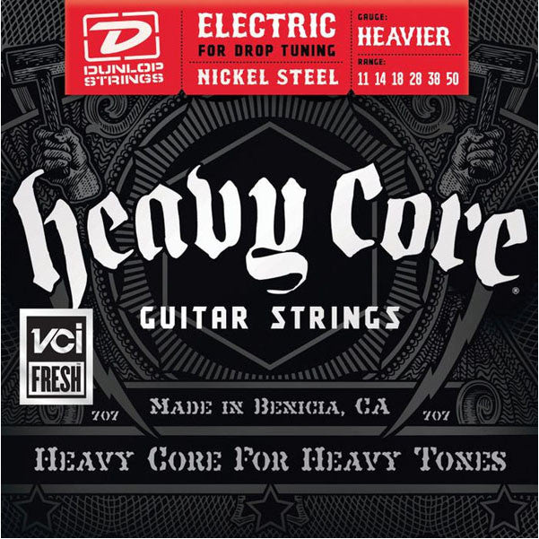 Dunlop Electric Guitar Strings Dunlop Heavy Core Electric Guitar Strings - Heavier Gauge