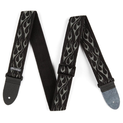 dunlop guitar straps dunlop d3811gy classic flambe guitar strap - grey