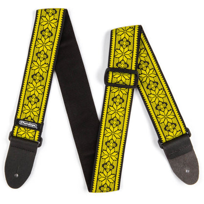 Dunlop Guitar Straps Dunlop D6702YE Jacquard Woven Fillmore Yellow Guitar Strap