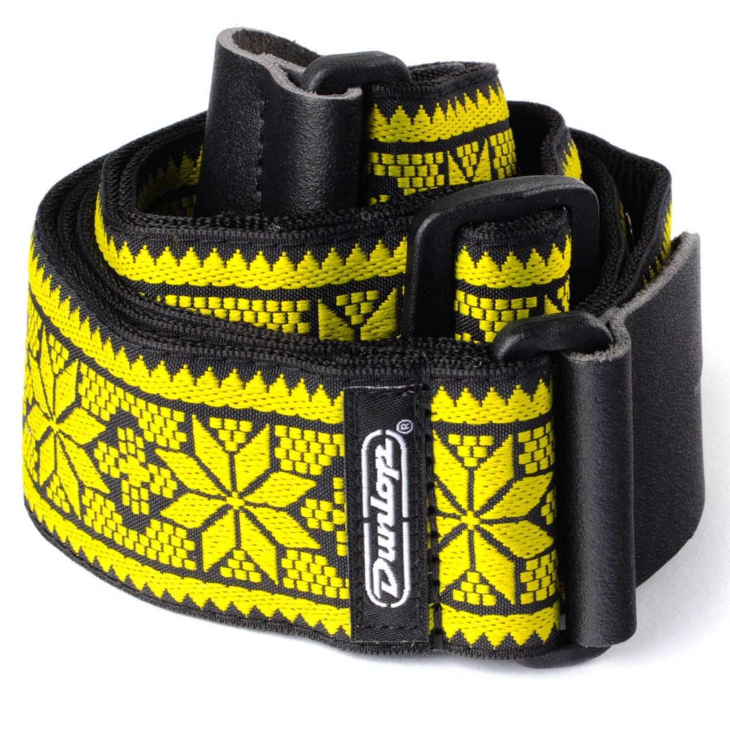 Dunlop Guitar Straps Dunlop D6702YE Jacquard Woven Fillmore Yellow Guitar Strap