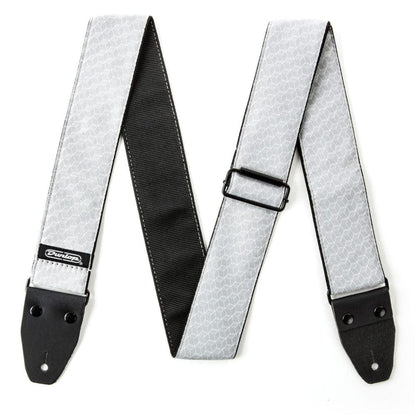dunlop guitar straps dunlop d6712 jacquard woven cube hatch guitar strap - light grey