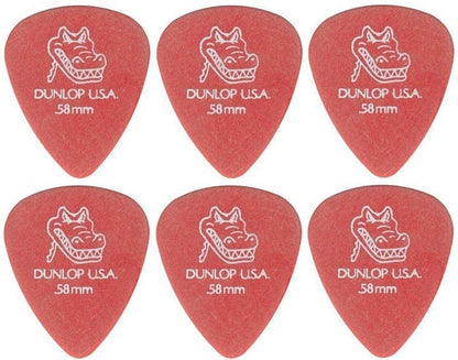 Dunlop Picks 0.58mm Dunlop 417R Gator Grip Standard Guitar Picks - Set of 6