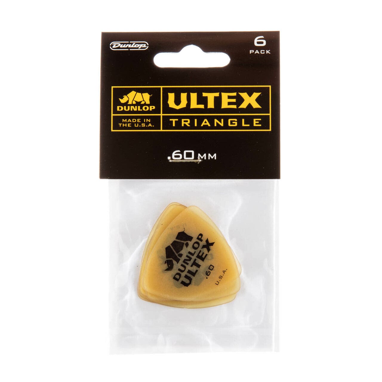 dunlop picks 0.60 mm dunlop ultex triangle 1mm guitar pick - set of 6 