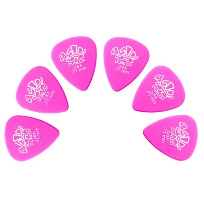 dunlop picks 0.71mm dunlop 41r derlin 500 series guitar pick - pack of 6 