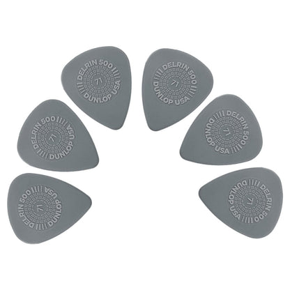 dunlop picks 0.71mm dunlop 450r prime 500 grip delrin guitar picks- pack of 6    