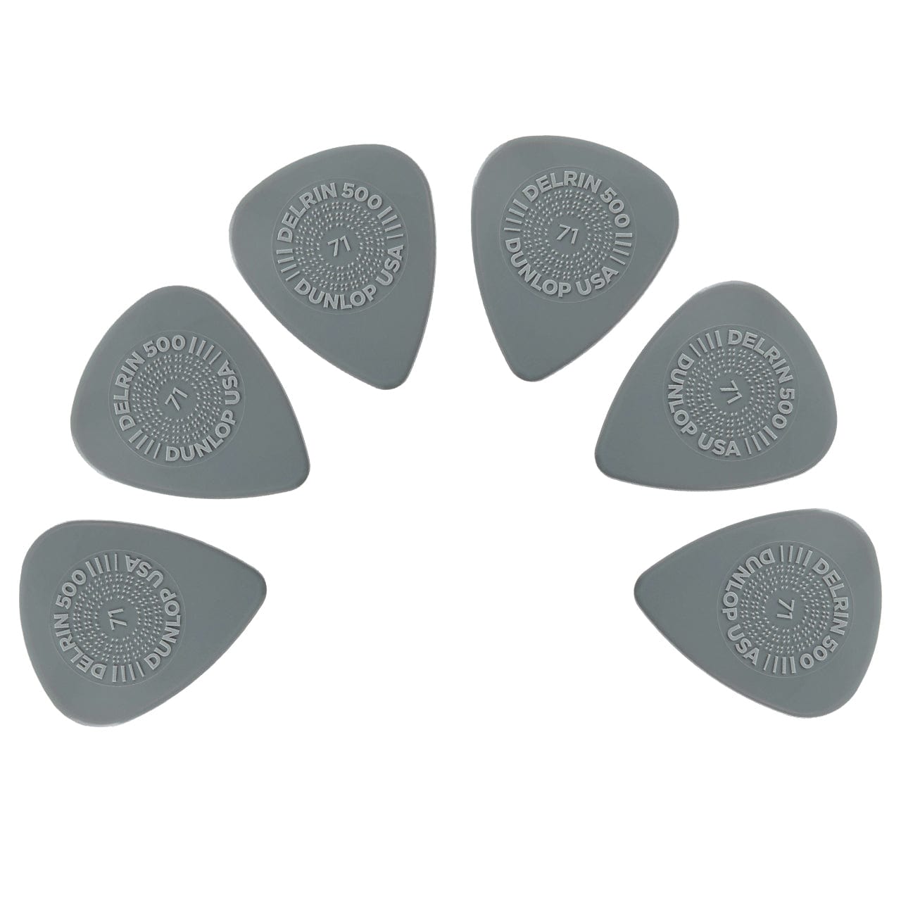dunlop picks 0.71mm dunlop prime grip delrin 500p guitar picks - pack of 6   #gauge_0.71mm