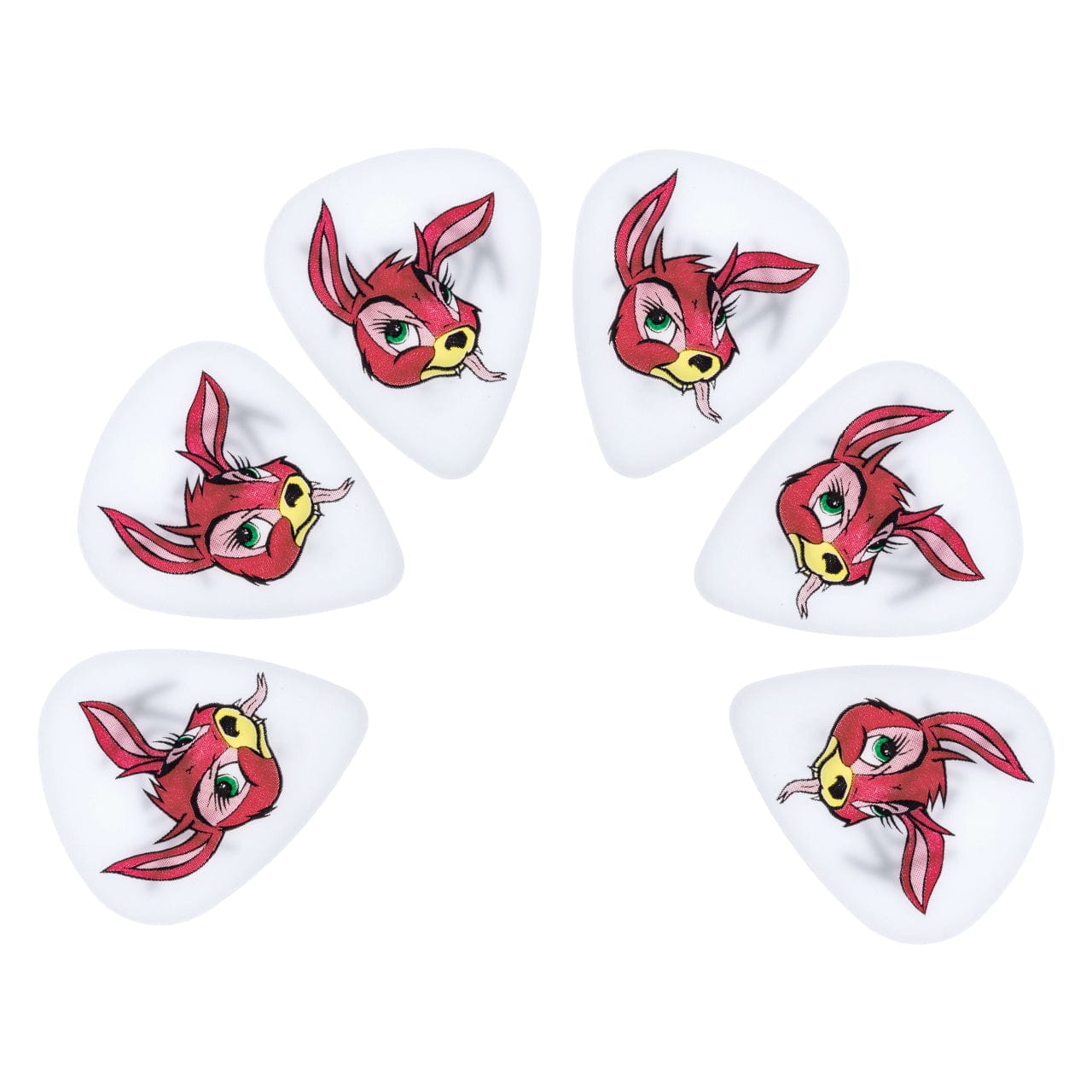 dunlop picks 0.73mm dunlop bl27r frank kozik design guitar picks - pack of 6   