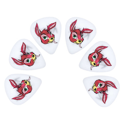 dunlop picks 0.73mm dunlop bl27r frank kozik design guitar picks - pack of 6   