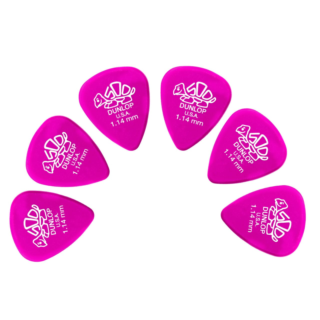 dunlop picks 1.14mm dunlop 41r derlin 500 series guitar pick - pack of 6 