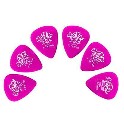 dunlop picks 1.14mm dunlop 41r derlin 500 series guitar pick - pack of 6 