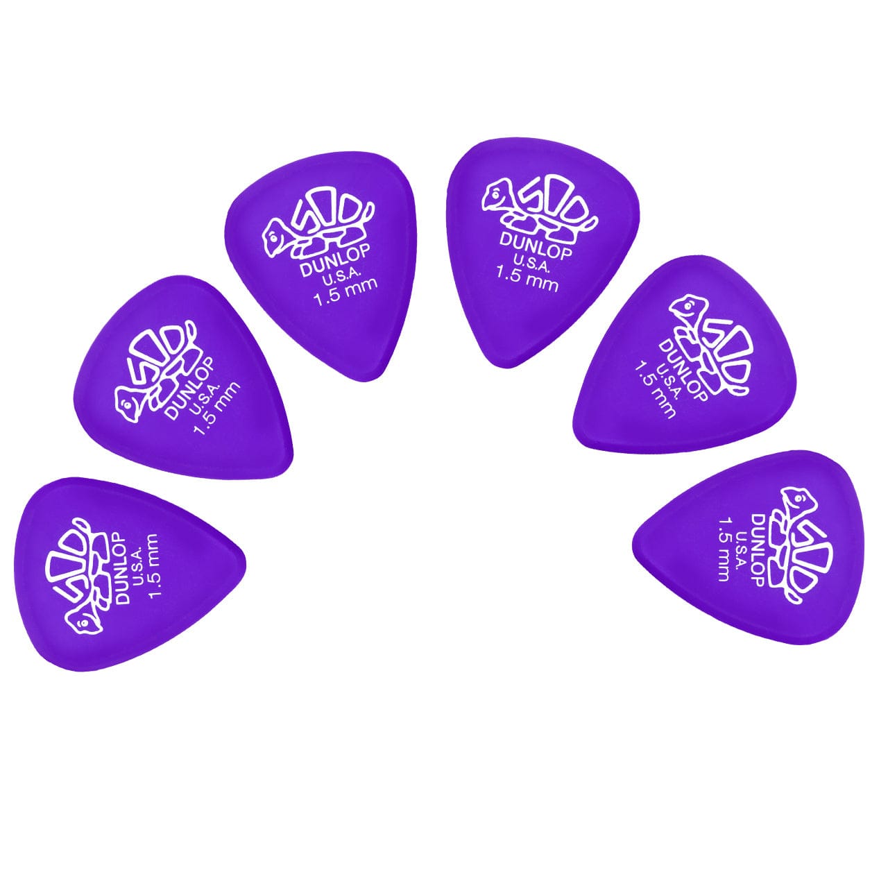 dunlop picks 1.5mm dunlop 41r derlin 500 series guitar pick - pack of 6 