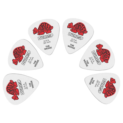 dunlop picks .50mm dunlop 424p tortex wedge guitar picks - pack of 6   