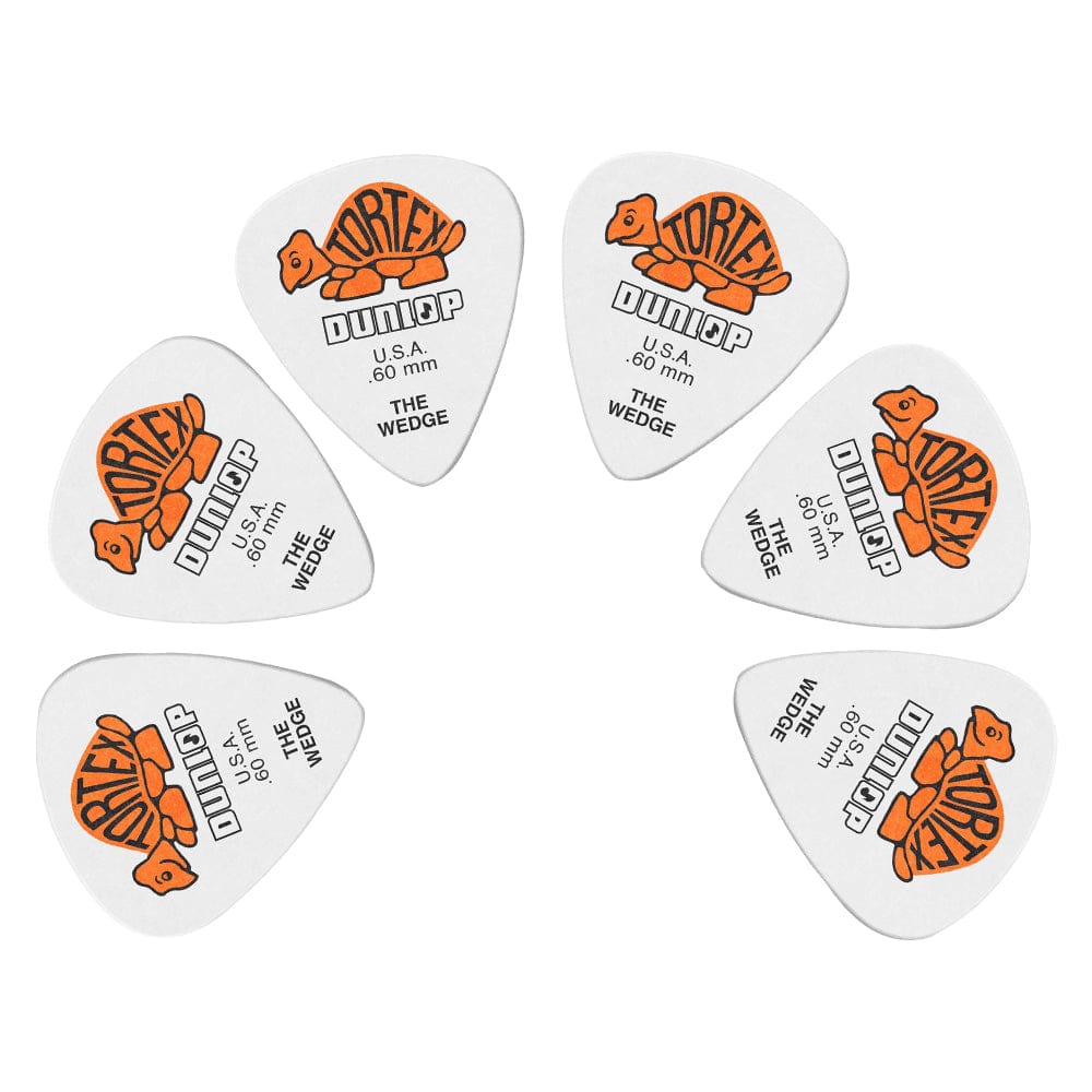 dunlop picks .60mm dunlop 424p tortex wedge guitar picks - pack of 6   #size_.60mm
