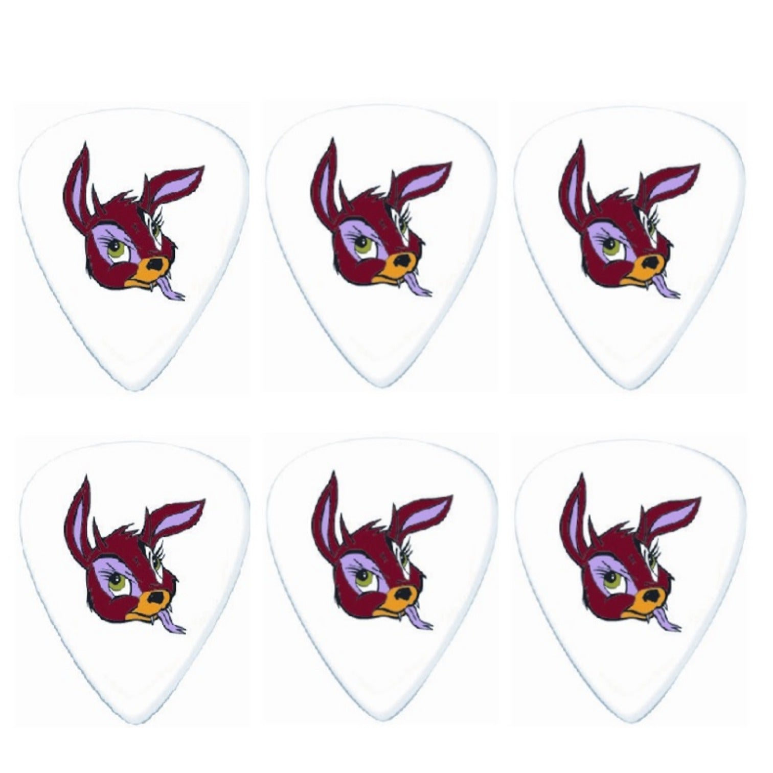 Dunlop Picks .60mm Dunlop BL23R Devil Bunny Frank Kozik Guitar Picks - Pack of 6